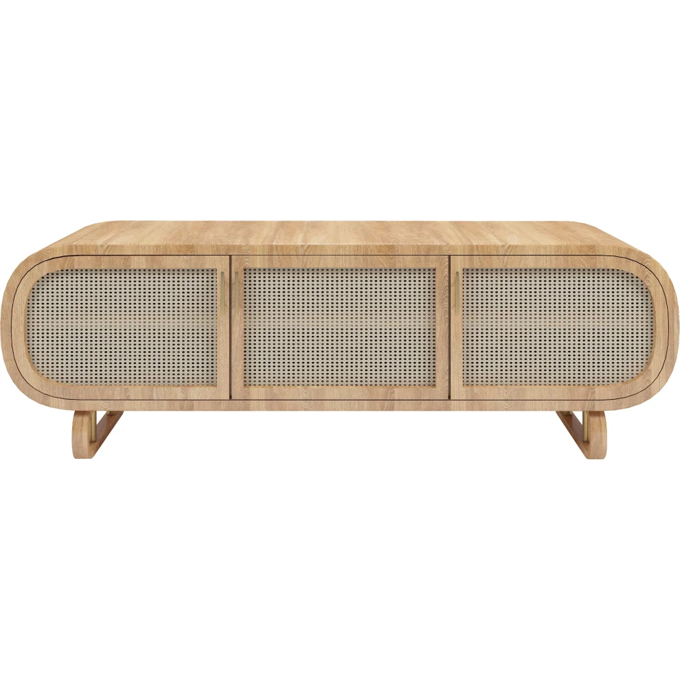 Grob - Natural Hane Tv Unit / Oak Hazeran