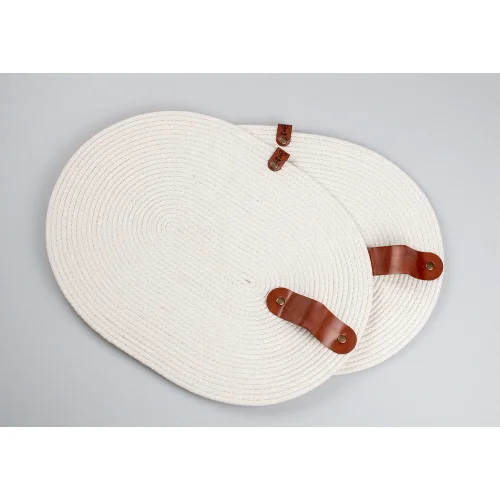 Joyso - Cotton Rope Handmade Set Of 2 Placemats