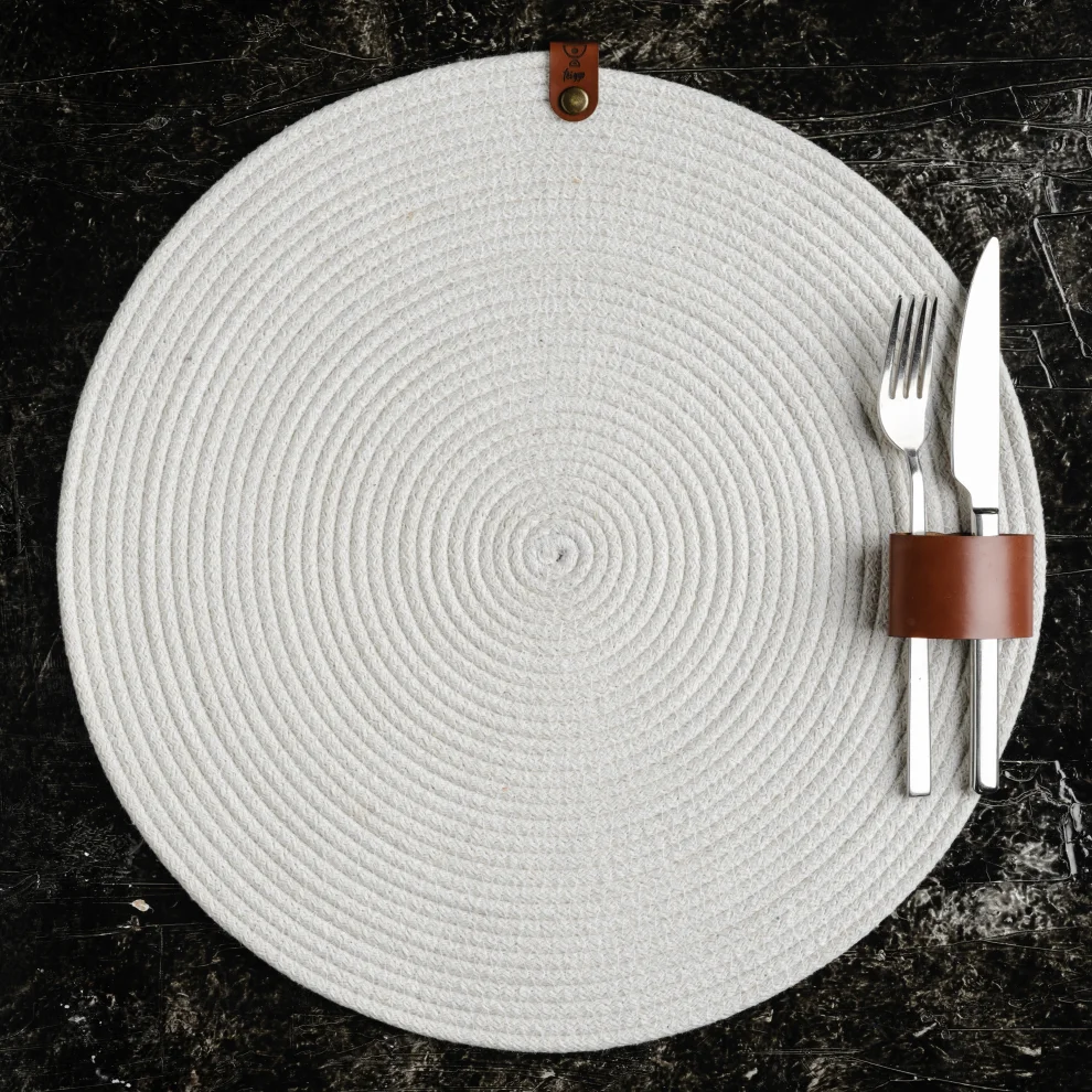 Joyso - Cotton Rope Handmade Set Of 2 Placemats - Il