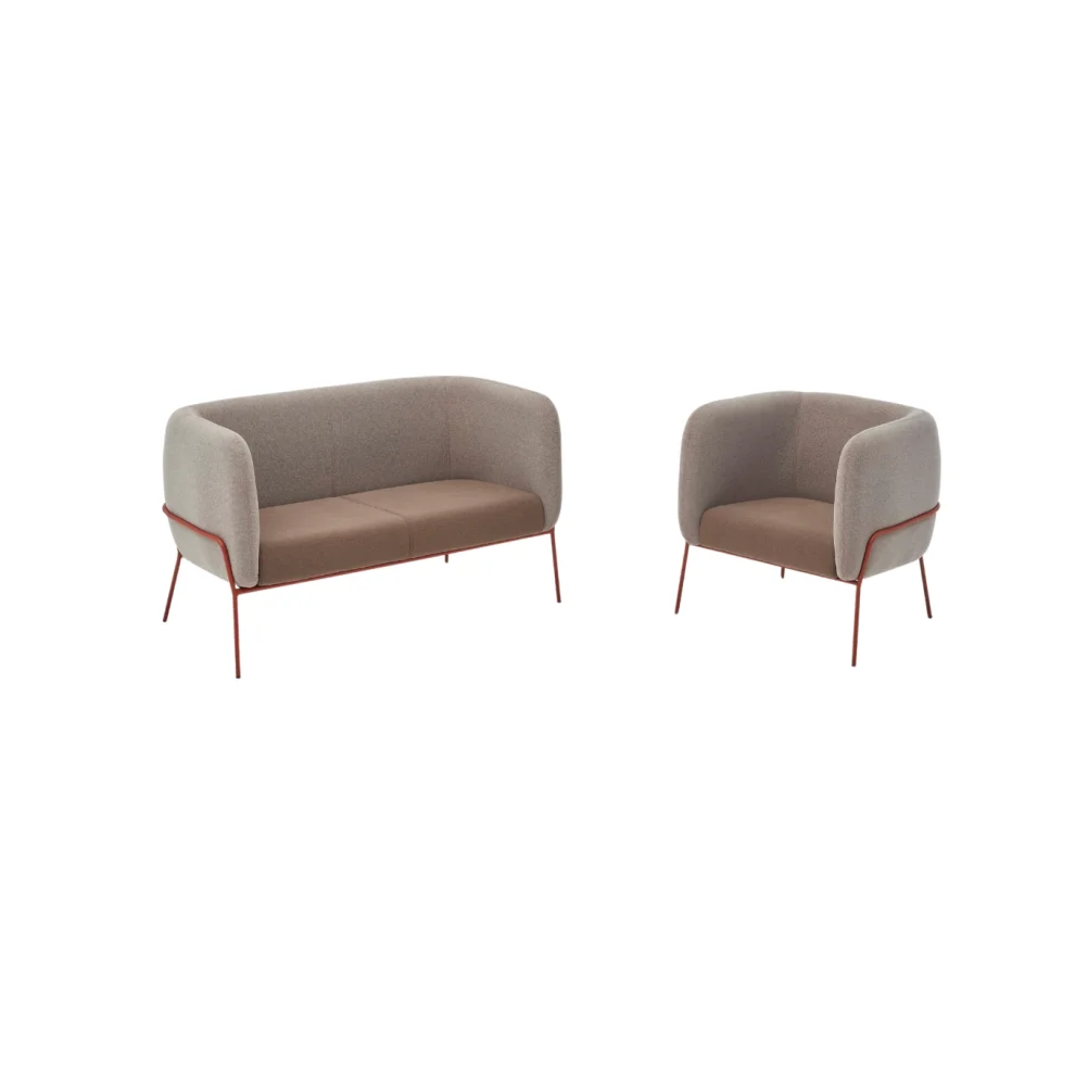 Bekaliving - Lucia Rose Metal Leg Armchair