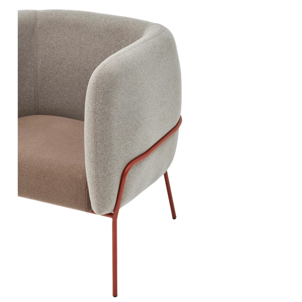 Bekaliving - Lucia Rose Metal Leg Armchair