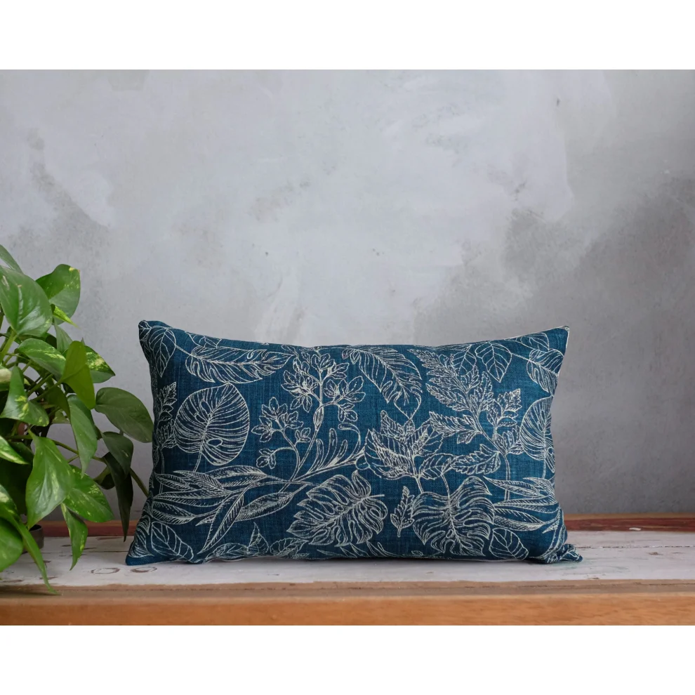 Miliva Home - Dark Forest Tropical Throw Pillow Cover