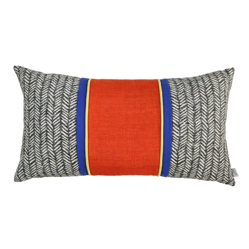 Boom Bastık - Herringbone Patterned Decorative Pillow