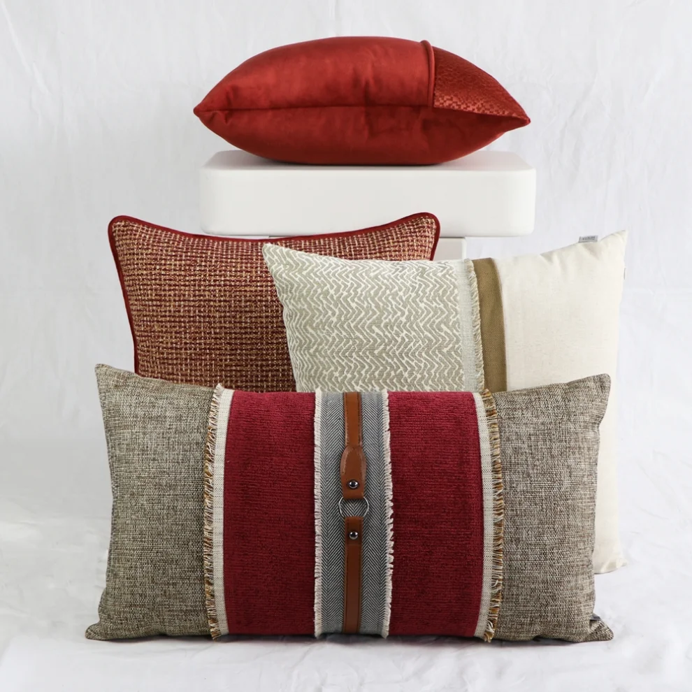 Boom Bastık - Linen Textured Decorative Pillow