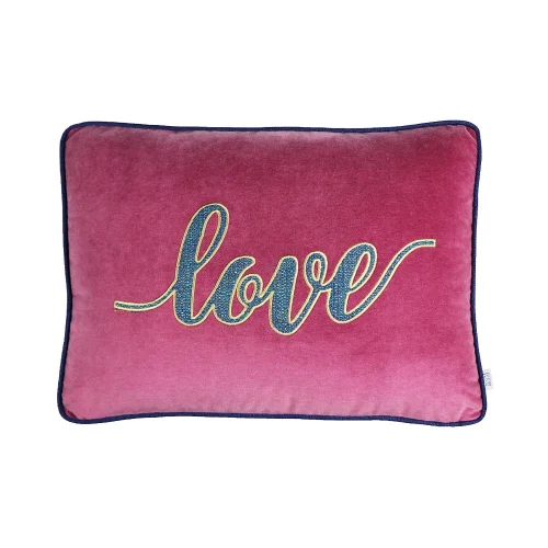 Boom Bastık - Love Embroidered Decorative Pillow