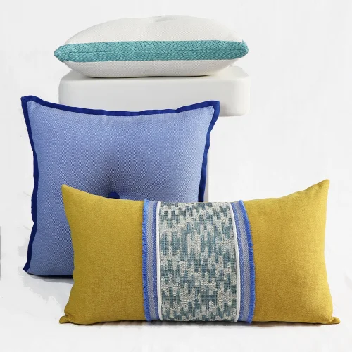 Boom Bastık - Decorative Pillow With Turquoise Frame