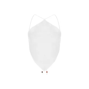 Nymphaea Open Back Linen Crop Top