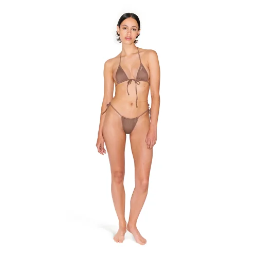 Paume - Beau Micro Triangle Bikini Top In Soil