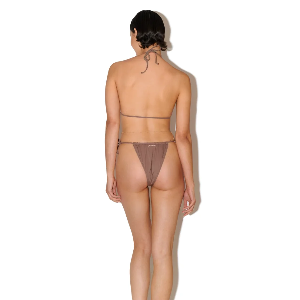Paume - Beau Micro Triangle Bikini Top In Soil