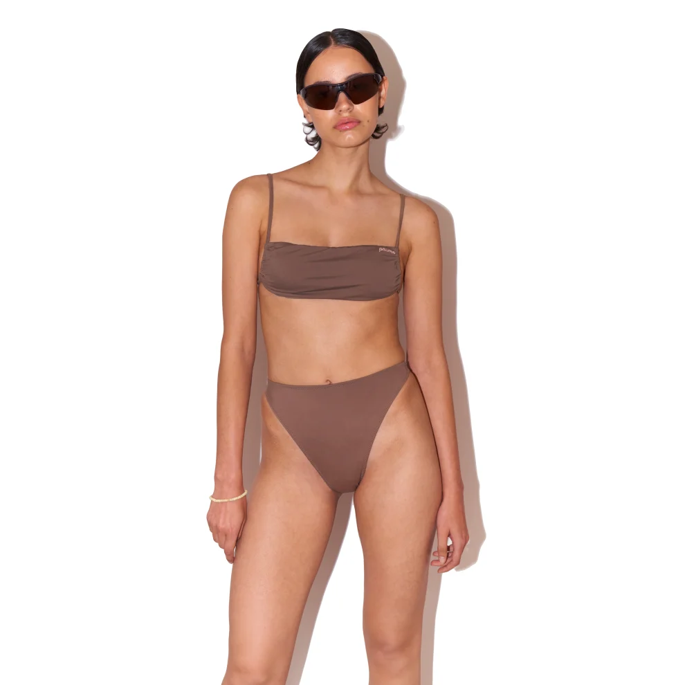 Paume - Ily Bandeau Bikini Top In Soil