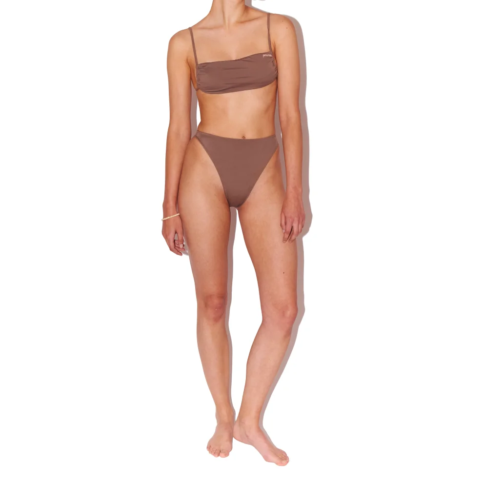 Paume - Ily Bandeau Bikini Top In Soil