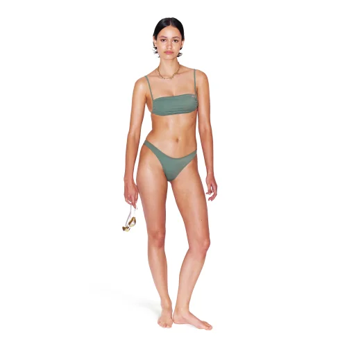 Paume - Ily Bandeau Bikini Top In Olive