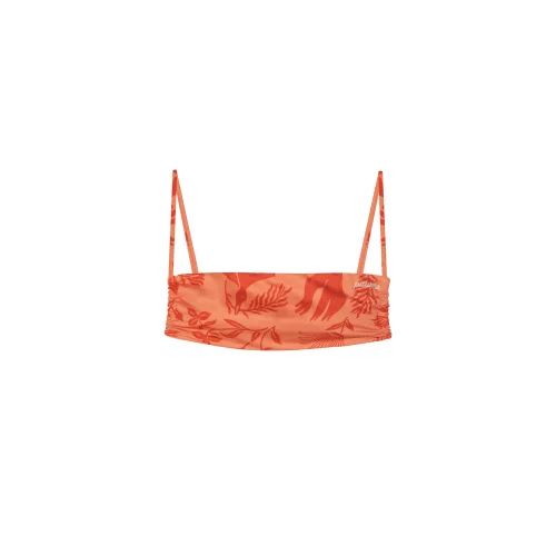 Paume - Ily Orange Sunset Desenli Bandeau Bikini Üstü
