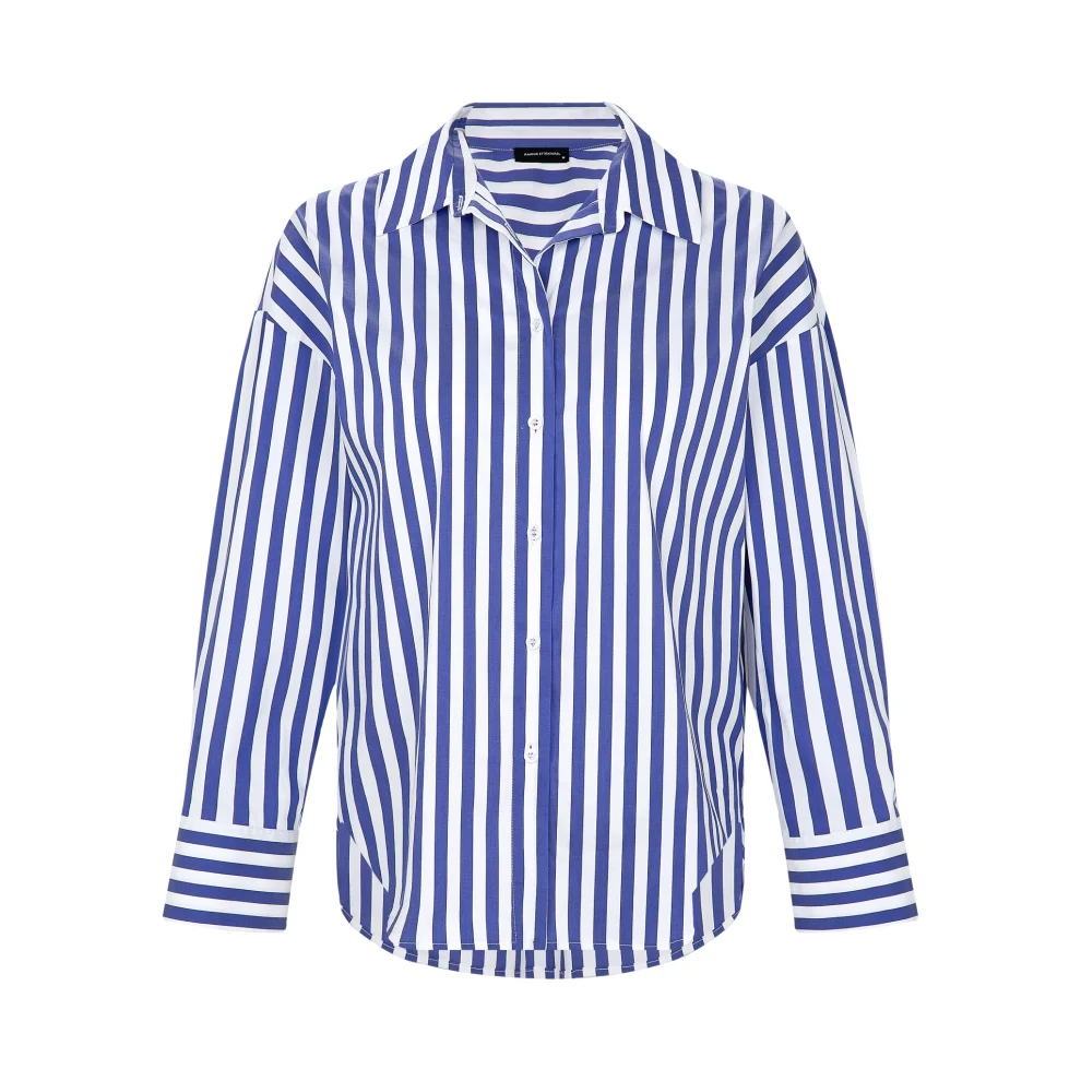 Amour et Naturel - Thick Stripe Oversize Shirt