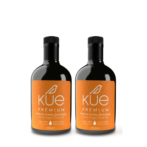 Kue Olive Oil - Premium Early Harvest Cold Press Extra Virgin Olive Oil 2x500 Ml
