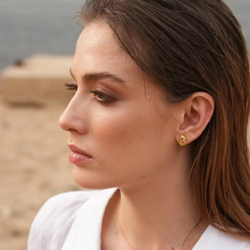 Linya Jewellery - Ella Stone Pin Earrings