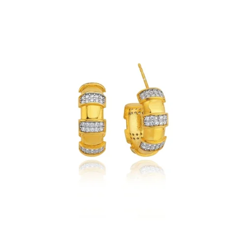 Linya Jewellery - Lili Stone Hoop Earrings