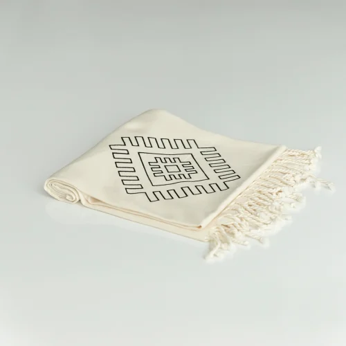 Lofuta - Dual Pitrak Symbol Embroidered Turkish Towel