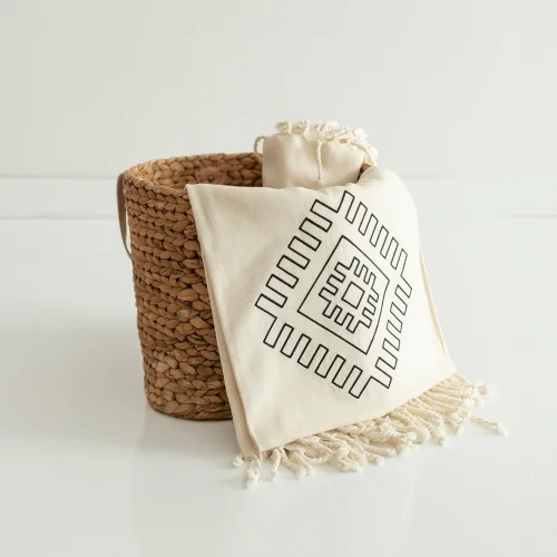 Lofuta - Dual Pitrak Symbol Embroidered Turkish Towel