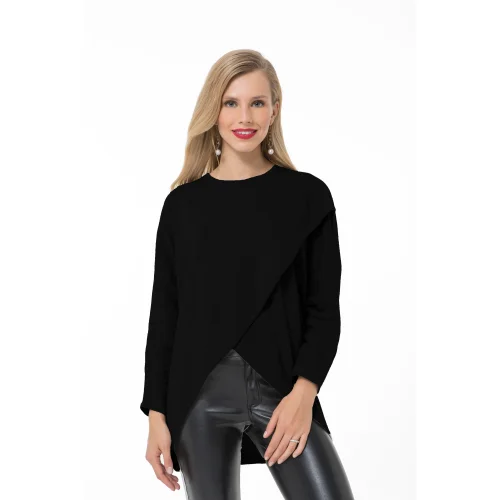 Accouchee - Let Loose Crossover Long Sleeve Maternity/nursing Knit Top