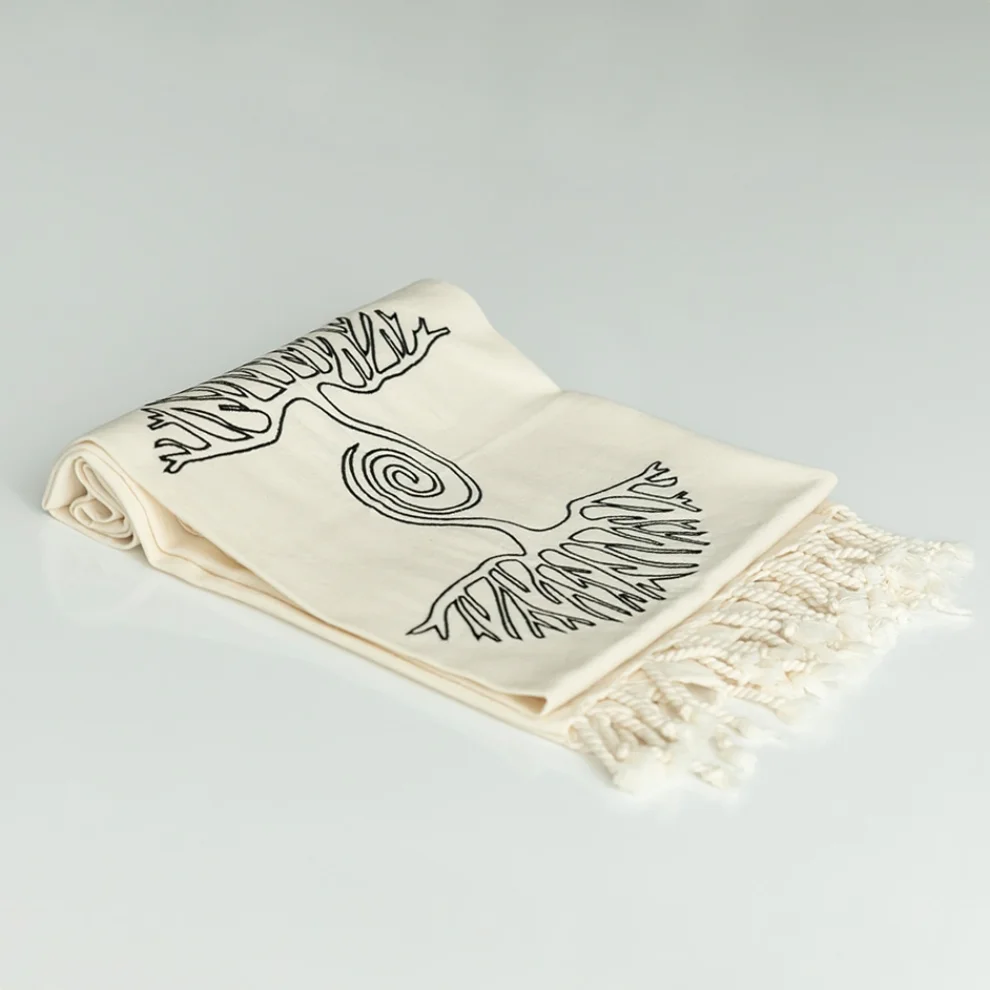 Lofuta - In The Middle As Above So Below Symbol Embroidered Turkish Towel