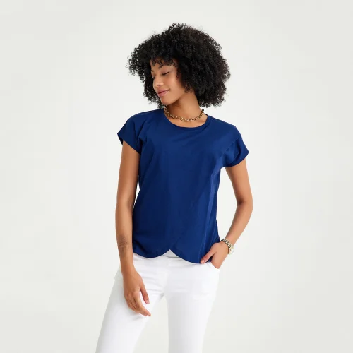 Accouchee - Handy Crossover Short Sleeve Maternity/nursing Top