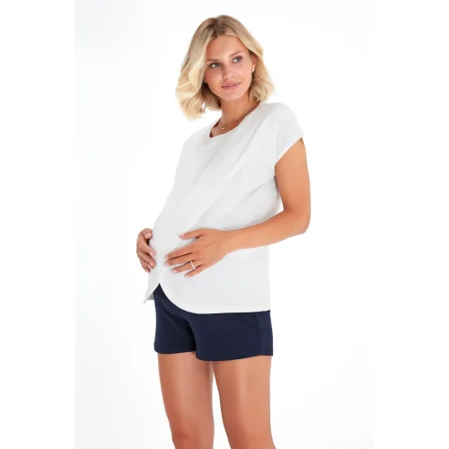 Accouchee - Super Soft Foldover Waistband Maternity Shorts