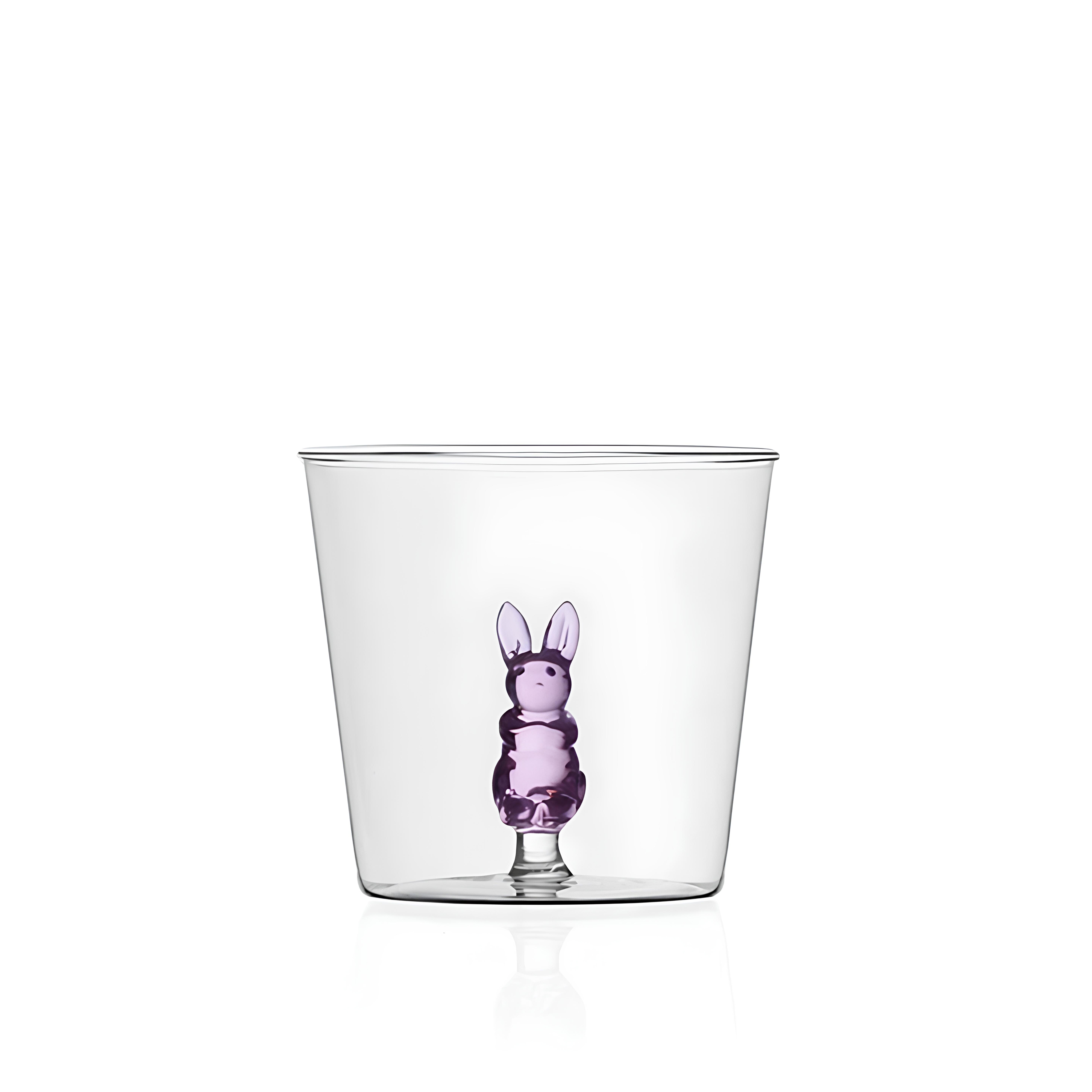 Rabbit Figured Glass Water Glass