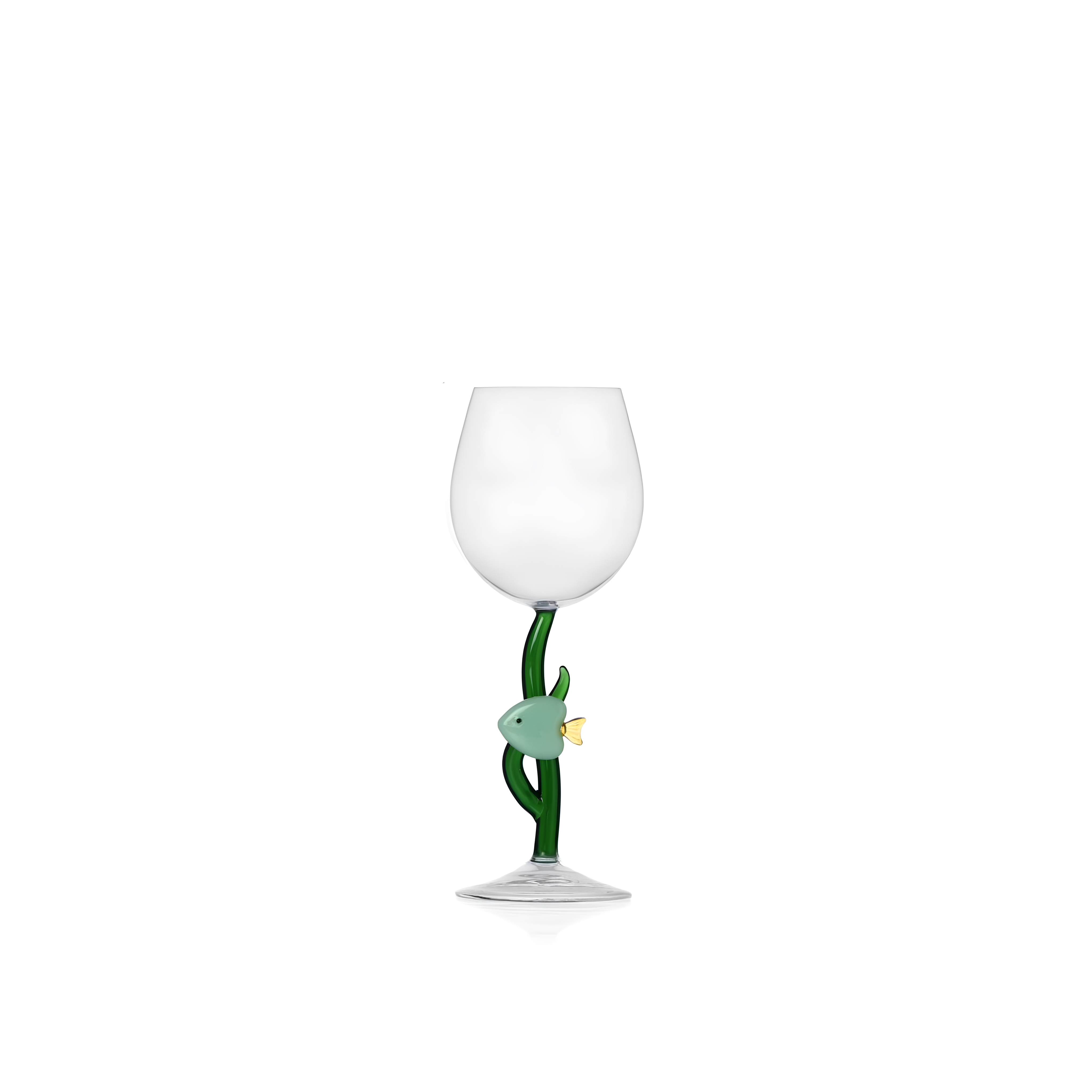 Glass Cup With Moss Handle No:3