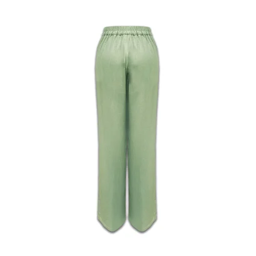 In D'Tales - Linen Sage Palazzo Pants