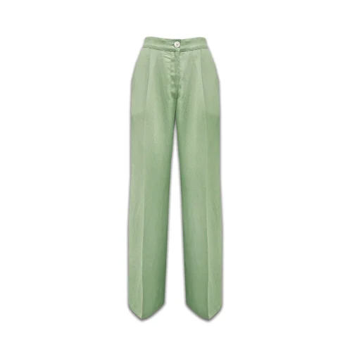 In D'Tales - Linen Sage Palazzo Pants