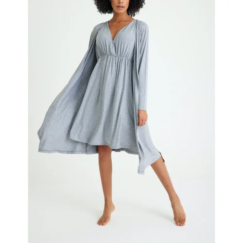 Accouchee - Sleep Well Maternity/nursing Nightgown & Robe Set