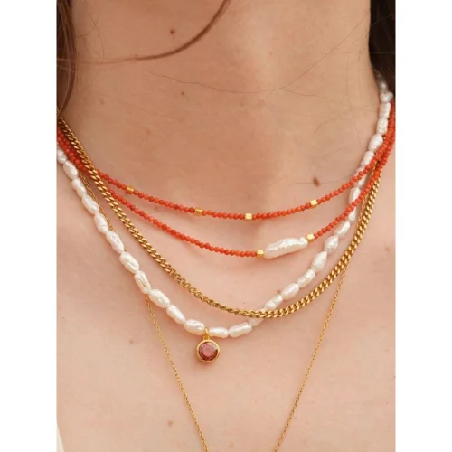 Linya Jewellery - Kely Coral Pearl Necklace