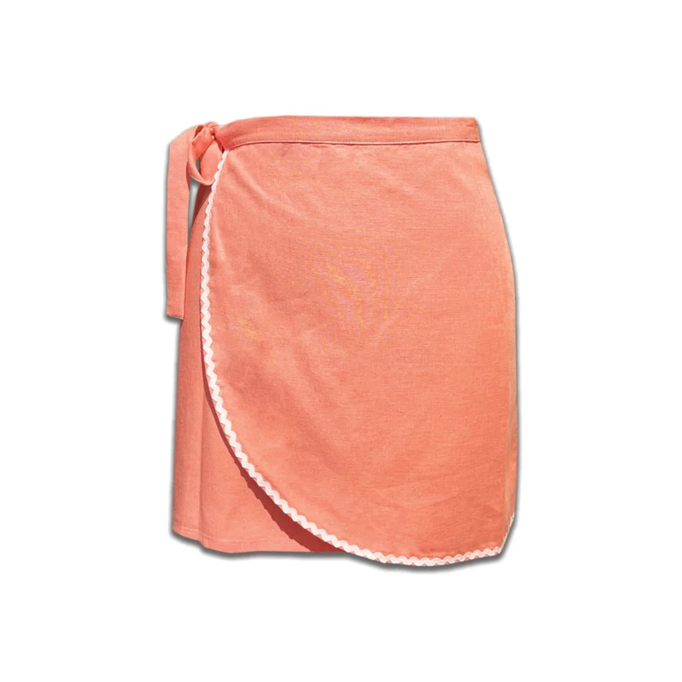 In D'Tales - Linen Mini Tie Skirt