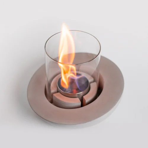 Tabart - Pure-fire V.4 Concrete Tabletop Fireplace + 1 Lt Bioethanol Fireplace Fuel