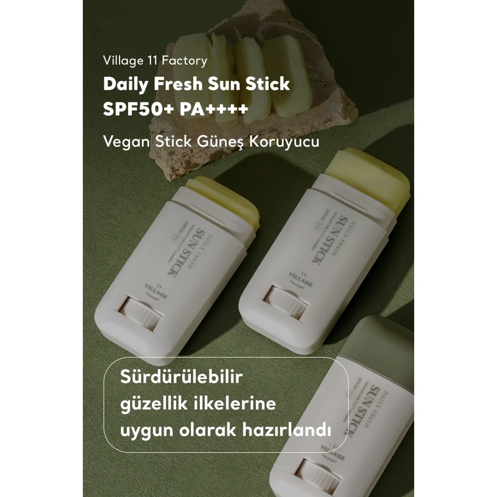 Village 11 Factory - Daily Fresh Sun Stick Spf50+ Pa++++ 20g - Vegan Stick Güneş Koruyucu