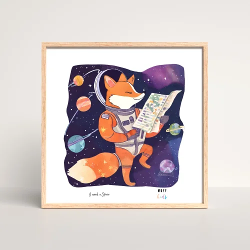 Muff Kids - I Need A Space No:1 Art Print Kids Room Poster