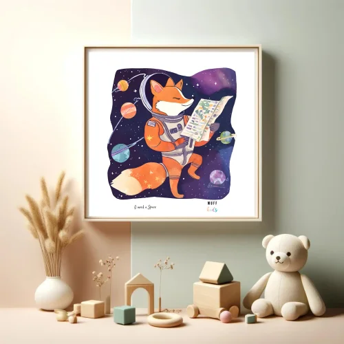 Muff Kids - I Need A Space No:1 Art Print Kids Room Poster