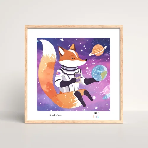 Muff Kids - I Need A Space No:2 Art Print Kids Room Poster