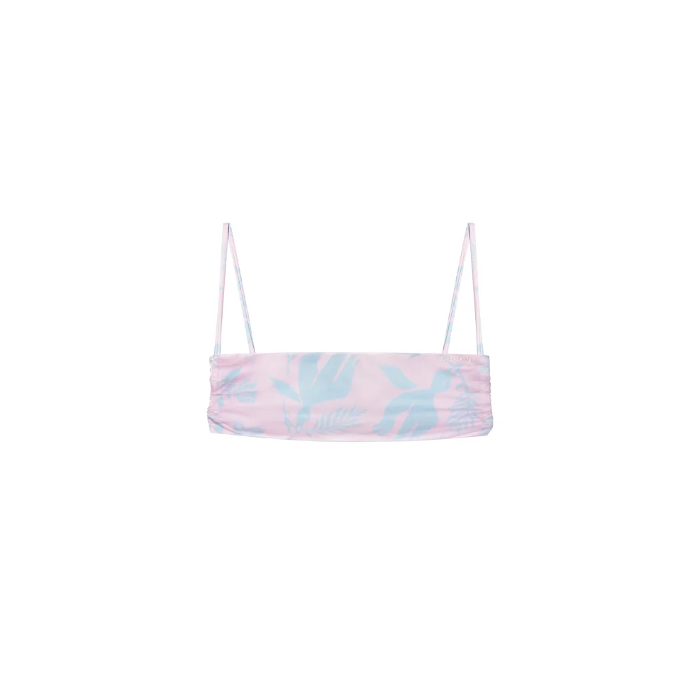 Paume - Ily Bandeau Bikini Top In Pink Sky