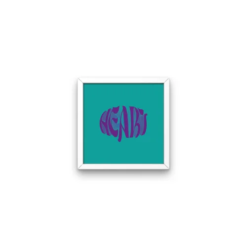 Sodd Design - Colorful Word Beyaz Çerçeveli Tablo 25x25