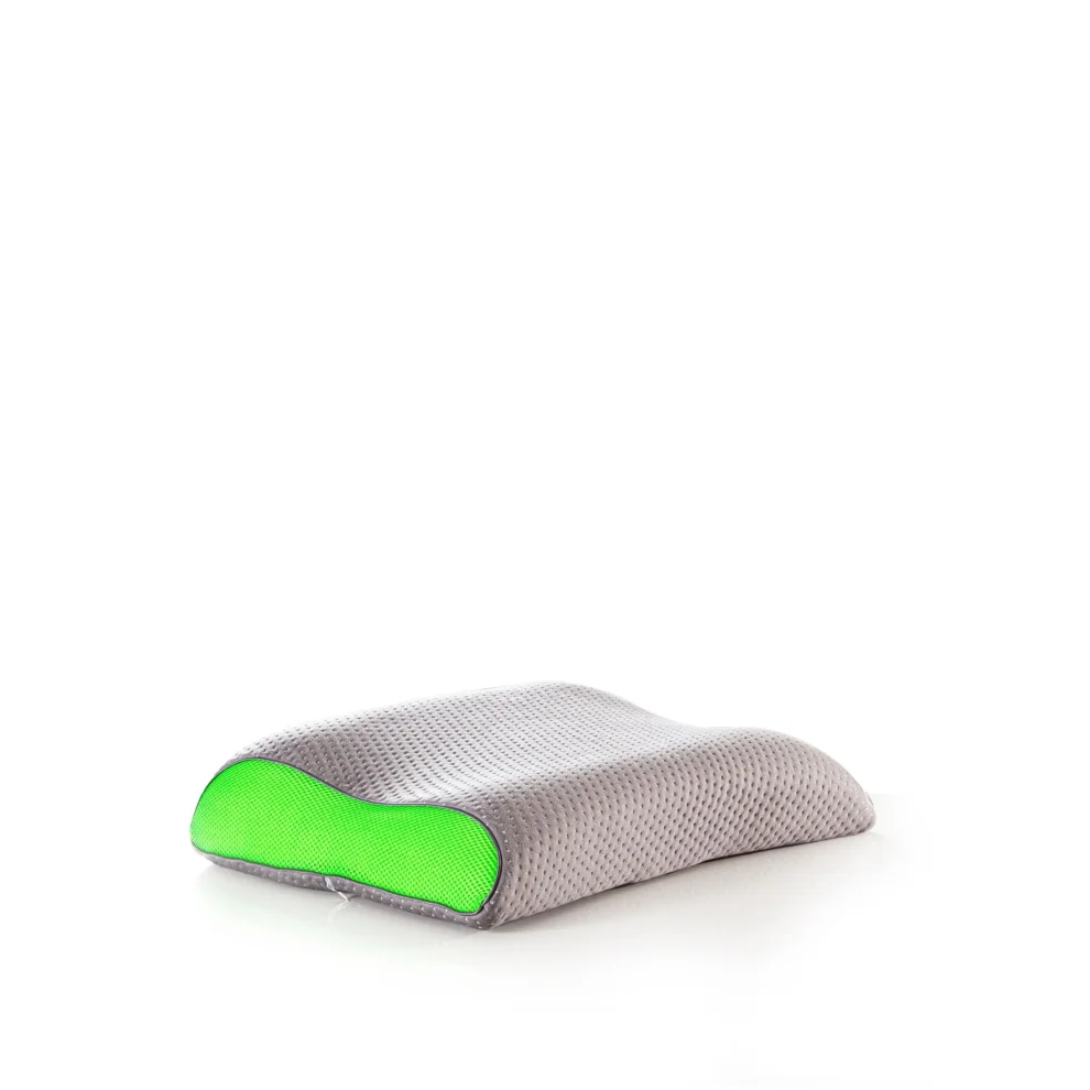 Well Studio Store Orthopedic Double Neck Support Pillow With Carbon Cover 57x42 Cm hipicon