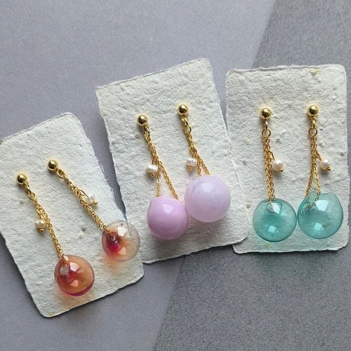 Alin Atelier - Pia Pearl And Glass Earring