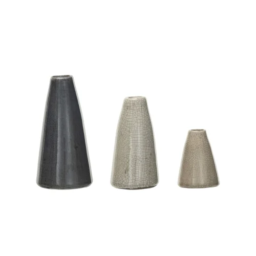 Warm Design	 - Set Of 3 Terracotta Vases