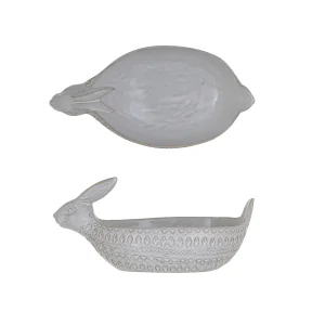 Embossed Ceramic Rabbit Bowl