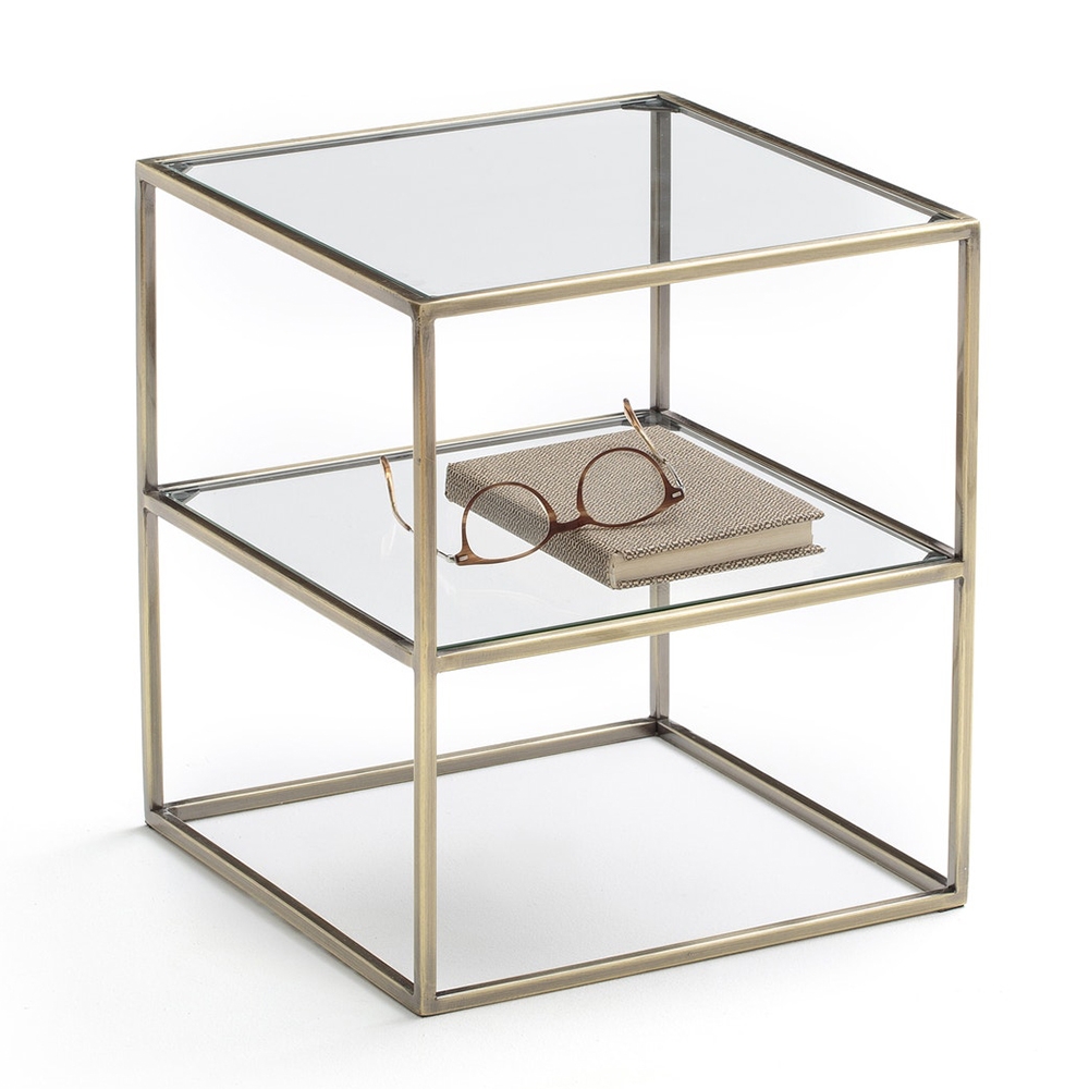 Lisbon Gold Metal Nightstand