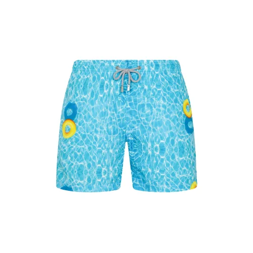 Shikoo Swimwear - Water Pattern Lace-up Short Swimsuit