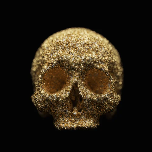 Urania Design - Gold Skull Poster