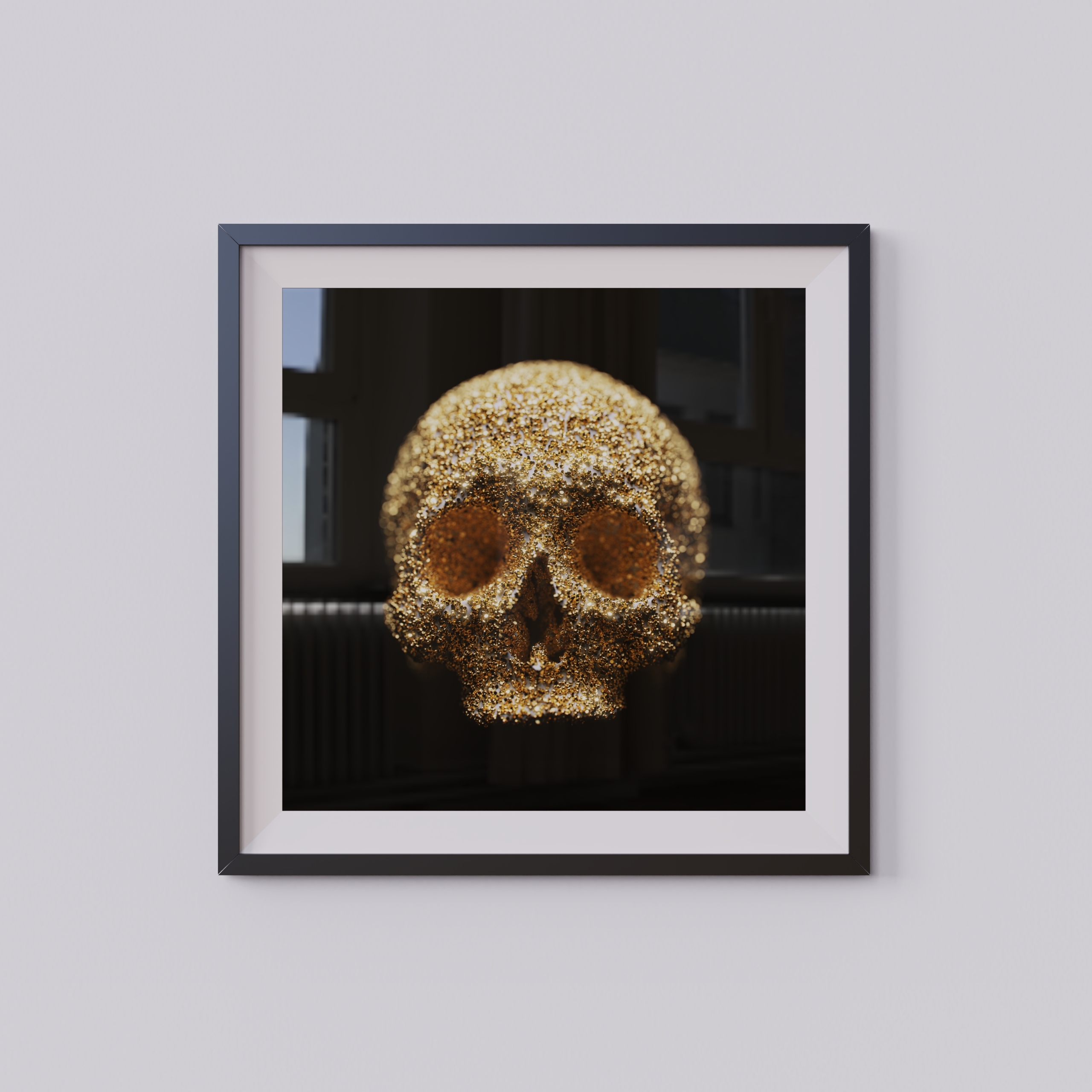 Gold Skull Poster