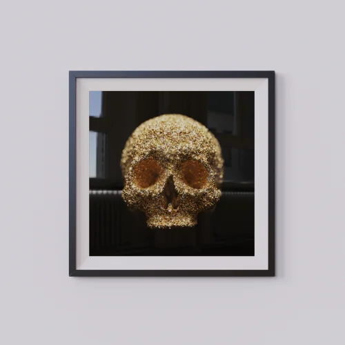 Urania Design - Gold Skull Poster